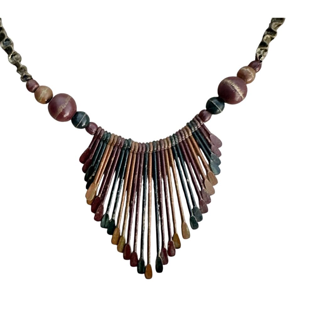 Vintage Hippie Natural necklace raw rustic earthy natural accessory boho indie